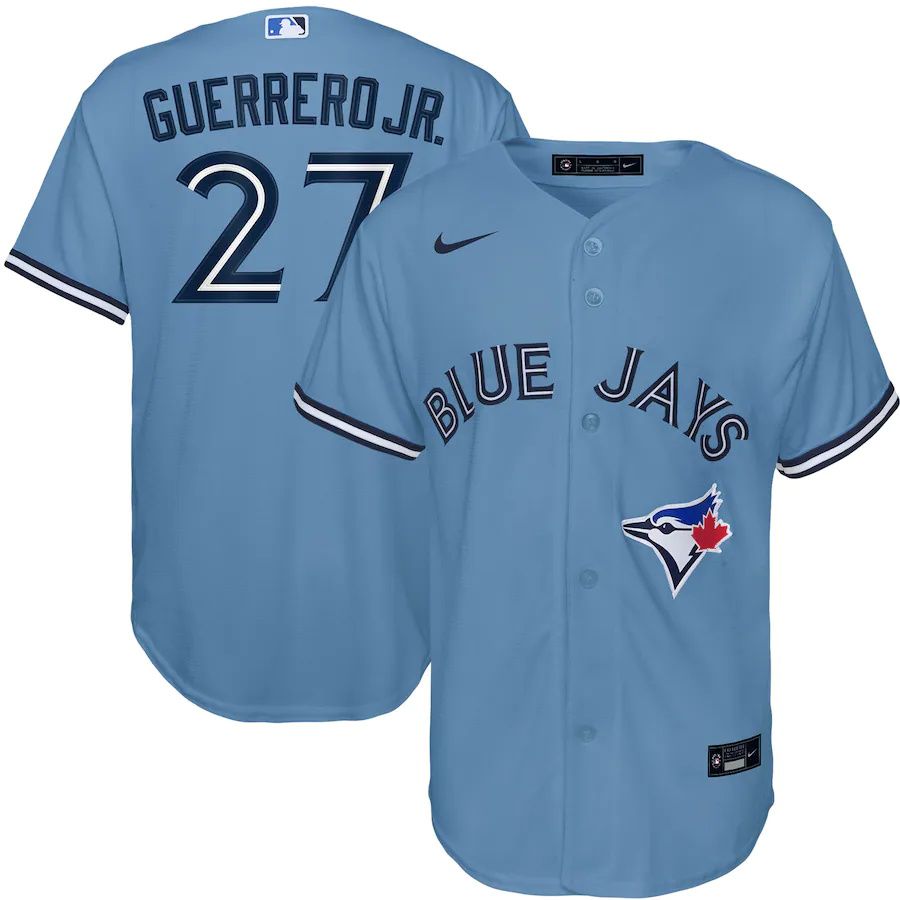Cheap Youth Toronto Blue Jays 27 Vladimir Guerrero Jr. Nike Powder Blue Alternate Replica Player MLB Jerseys